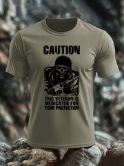 Men's British Veteran imitation cotton short-sleeved T-shirt