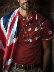 Men's UK Flag Art Printed Casual Tops