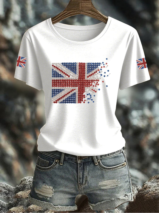 Women's UK Flag Printed T-shirt