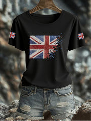 Women's UK Flag Printed T-shirt