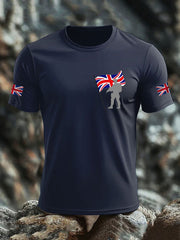 Men's British Veteran imitation cotton short-sleeved T-shirt