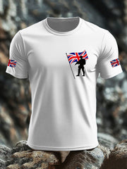 Men's British Veteran imitation cotton short-sleeved T-shirt