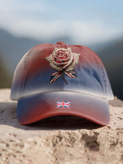 Unisex UK Flag Rose Art Print Hat