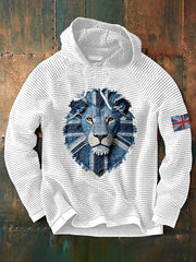 Men's British Faux Denim Waffle Hoodie