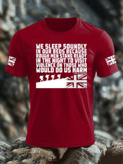 Men's British Veteran imitation cotton short-sleeved T-shirt