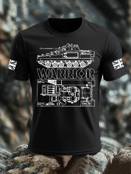 Men's British Veteran imitation cotton short-sleeved T-shirt