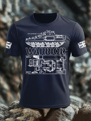 Men's British Veteran imitation cotton short-sleeved T-shirt