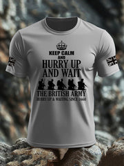 Men's British Veteran imitation cotton short-sleeved T-shirt