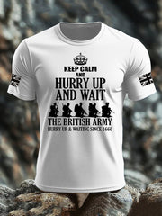Men's British Veteran imitation cotton short-sleeved T-shirt