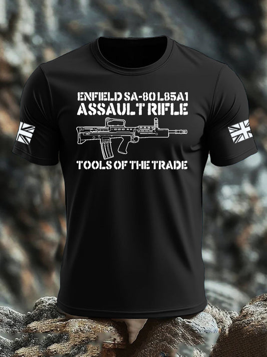 Men's British Veteran imitation cotton short-sleeved T-shirt