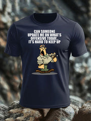 Men's British Veteran imitation cotton short-sleeved T-shirt