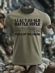 Men's British Veteran imitation cotton short-sleeved T-shirt