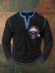 Men's UK Flag Christmas Santa Printed Tops