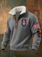 Men's Vintage British Lion Print Sweatshirt