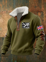 Men's Vintage British Lion Print Sweatshirt