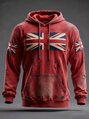 Men's British Flag Printed Hoodie