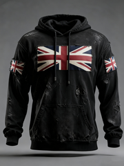 Men's British Flag Printed Hoodie