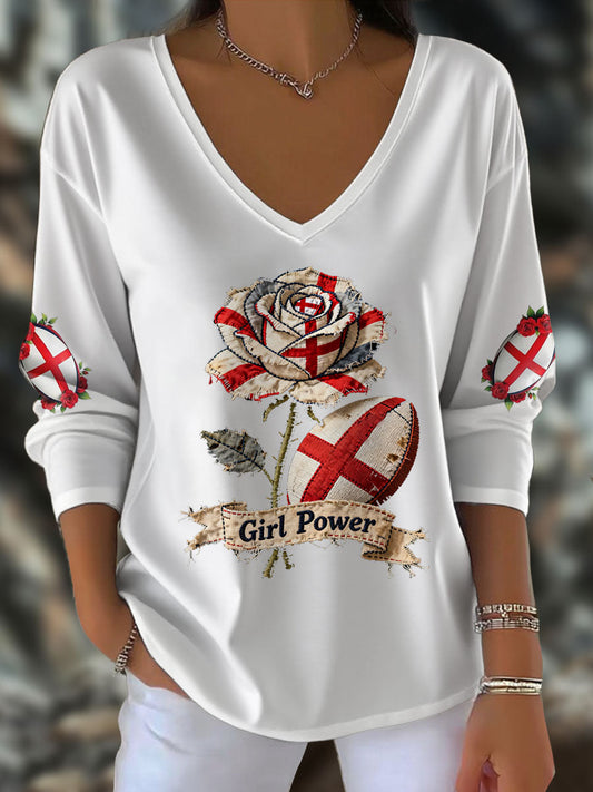Women's England Rugby Lover Printed Tops