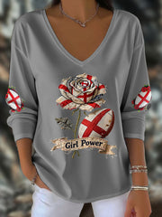Women's England Rugby Lover Printed Tops