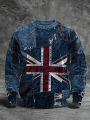 Men's British Flag Crew Neck Sweatshirt