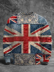 Men's British Flag Crew Neck Sweatshirt