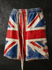 Men's Union Jack patchwork style Printed Shorts