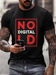 Men's No Digital ID Printed short-sleeved T-shirt