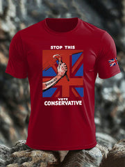 Men's Stop this Vote Conservative imitation cotton short-sleeved T-shirt