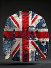 Men's British Flag Crew Neck Sweatshirt