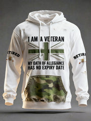 Men's UK Veteran Printed Hoodie