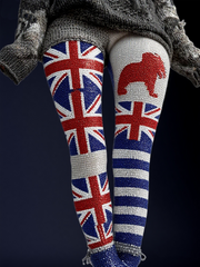 Women's british patchwork Printed bottoms