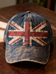 Unisex Vintage UK Flag Print Hat