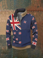 Men'sbritish flag patchwork Printed sweatshirt
