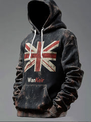 Men's UK Flag Funny Printed Hoodie