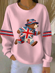 Women's British style  Print Casual Sweatshirt