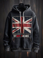 Men's UK Flag Funny Printed Hoodie