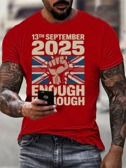 Men's September 13th 2025 London Protest  imitation cotton short-sleeved T-shirt