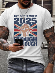 Men's September 13th 2025 London Protest  imitation cotton short-sleeved T-shirt