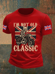 Men's Vintage I'm Not Old I' A Classic England Flag Printed T-shirt