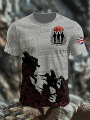 Men's Remembrance Day Lest We Forget Short Sleeves T-shirt