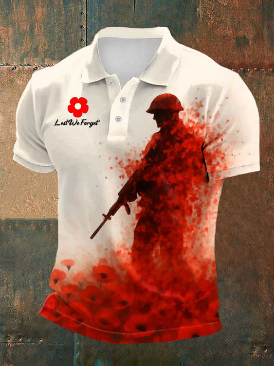 Men's British Remembrance Day polo shirt
