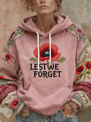 Women's Remembrance Day poppy flower hoodie
