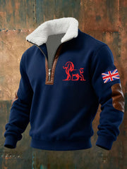 Men's Vintage British Lion Print Sweatshirt