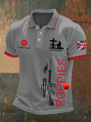 Men's British Remembrance Day polo shirt
