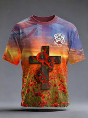Men's Remembrance Day Lest We Forge Short Sleeves T-shirt