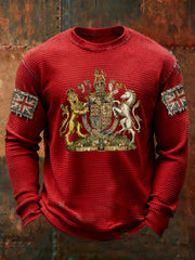 Men's UK Flag Waffle Long Sleeve T-Shirt