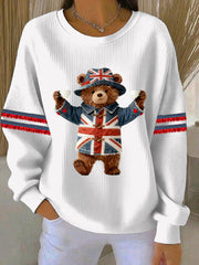 Women's British style  Print Casual Sweatshirt