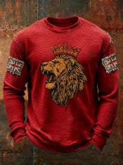 Men's UK Flag Waffle Long Sleeve T-Shirt