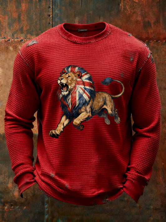 Men's Vintage British Lion Waffle Top