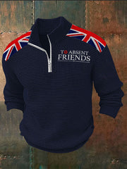 Men's Remembrance Day To Absent Friends Zipper Sweater